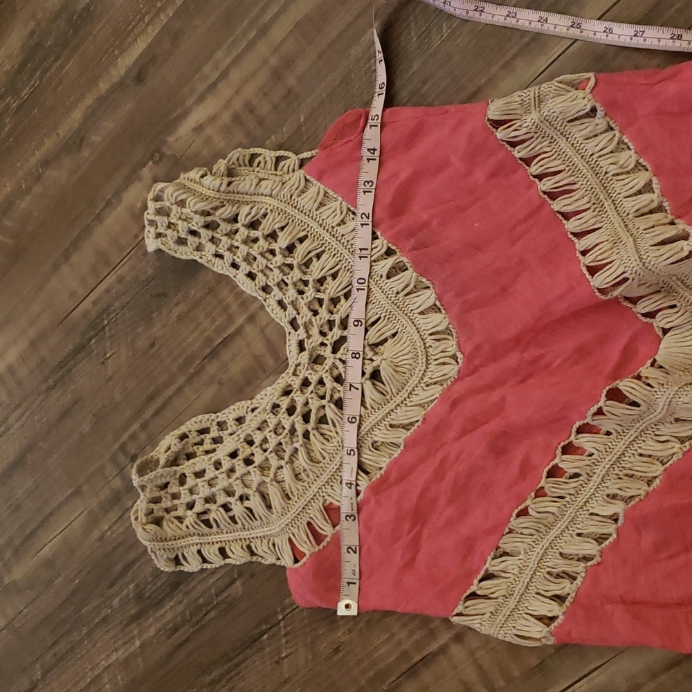 Si Style Dot Com Boho Fringe Crochet Tunic - image 6